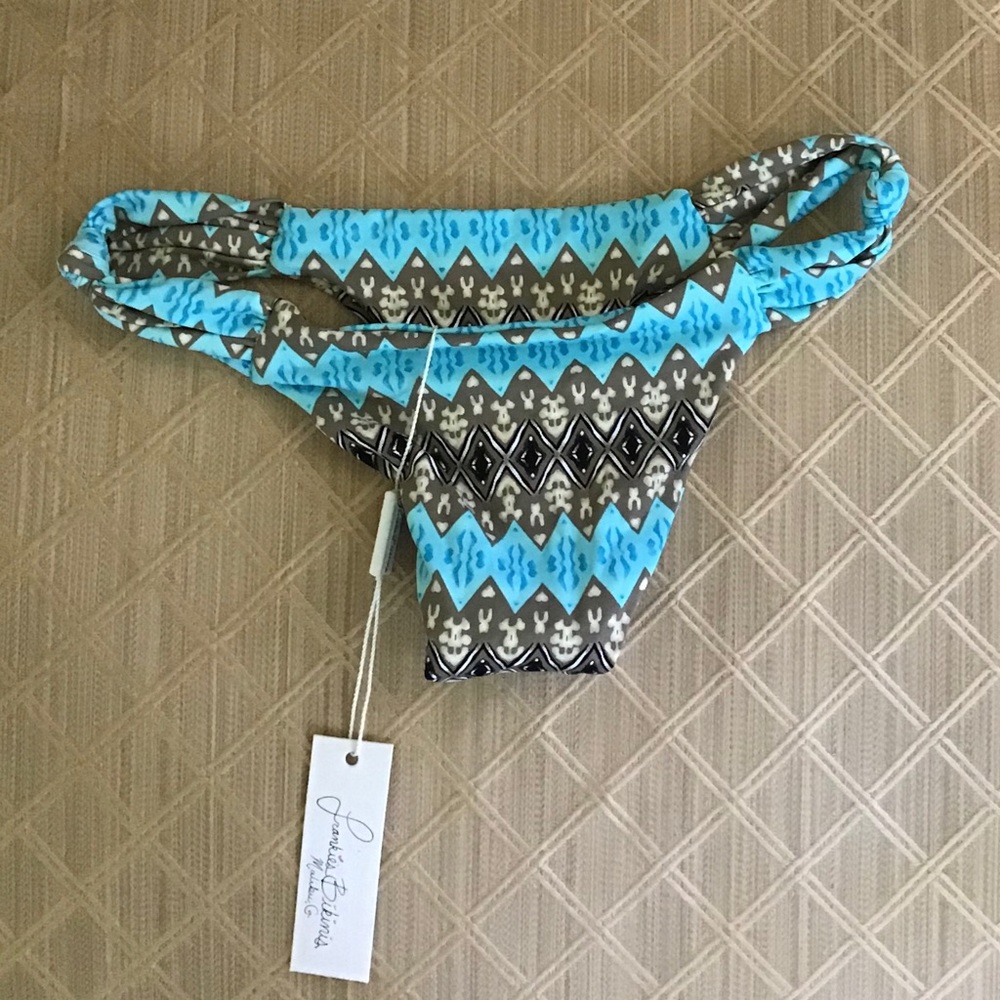 Frankies Bikinis Blue Ikat Bottoms